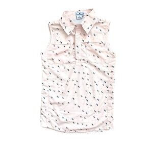 Blue Quail Flamingo Pink Sleeveless Dress Girls 3T  Quick Dry UPF Vacation Prep